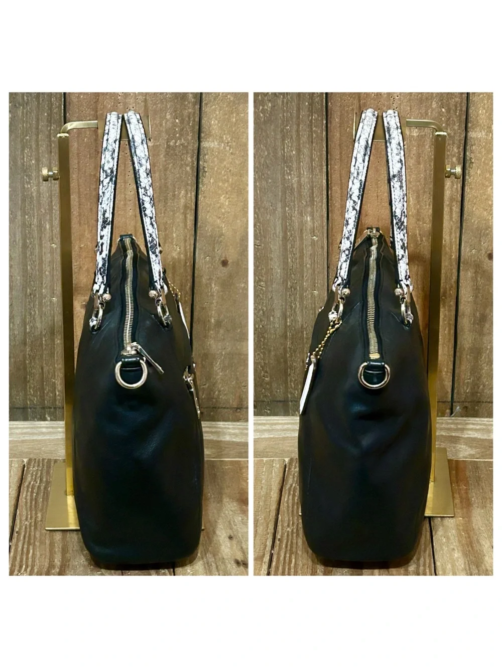 Coach: 5 Piece Set: Prairie Python Satchel with Free Wristlet, Scarfs & Dust Bag